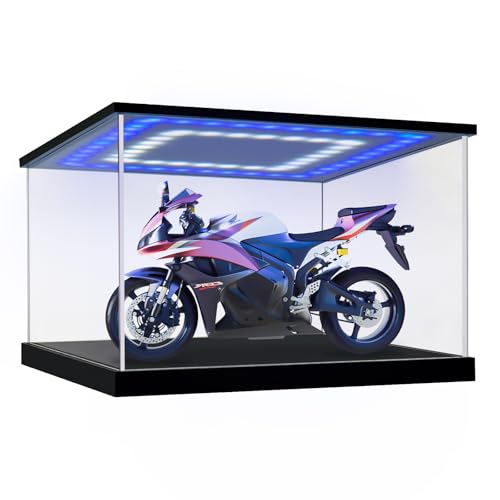 Huijintao Vitrina Expositora para Colecciones, Vitrina Metacrilato con luz LED, Caja Metacrilato Transparente, Urna Metacrilato Expositor Vitrina para Colecciones, Miniaturas, Figuritas (30x20x20 cm)