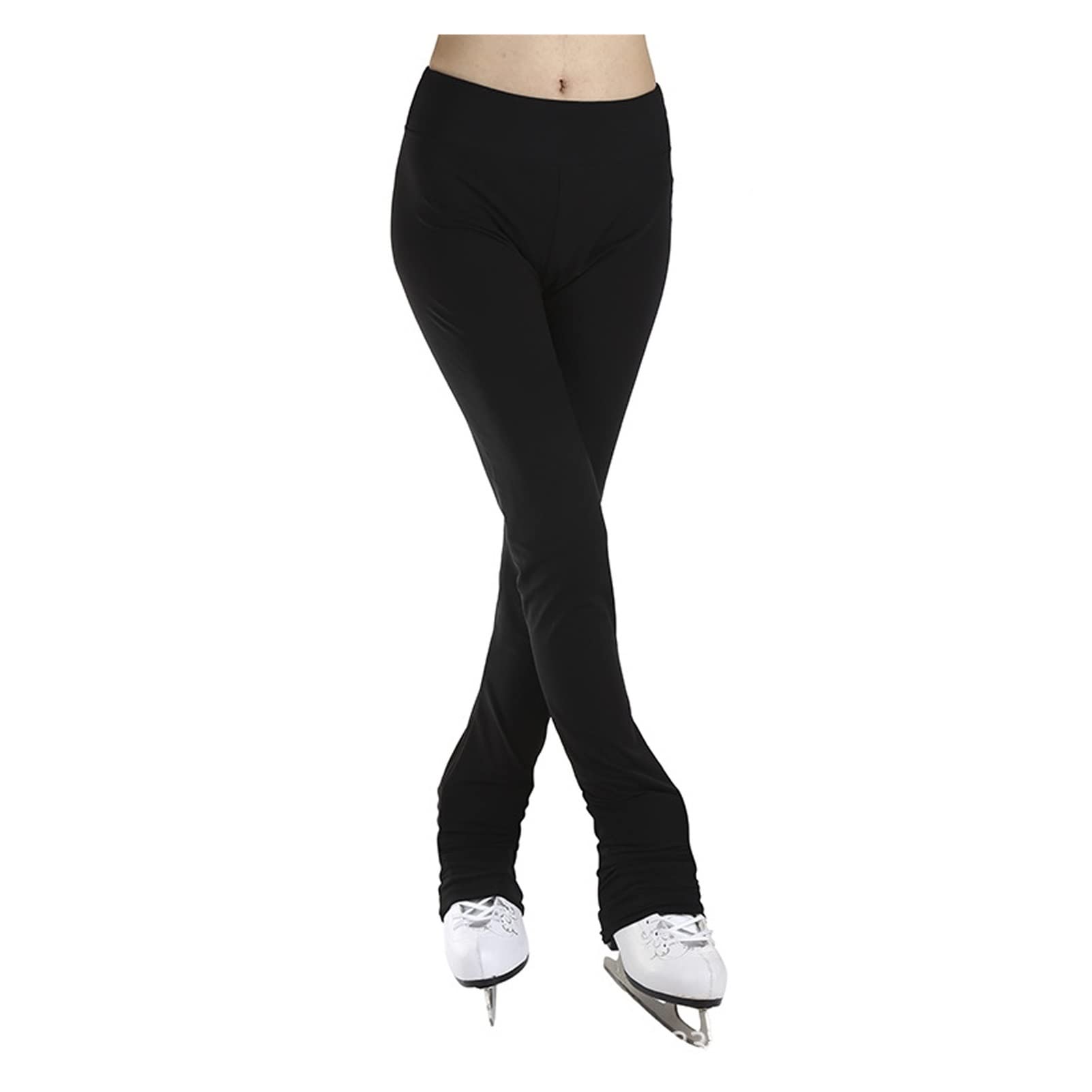 Pantalon de Patinage Artistique Leggings Noirs de Patinage de Glace de Fille de la Fille, Catastrophe en Patinage sur Les Collants de démarrage, Serrure de Performance Respirant. Vêtements de Sport (
