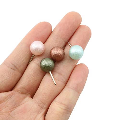 Yyangz 1 Box Multi-Color Pearl Head Push Pins, Map Tacks, Plastic Round Head Pearl Push Pin For Diy Board Map Calendar Photo Wall Office Production #TOP1