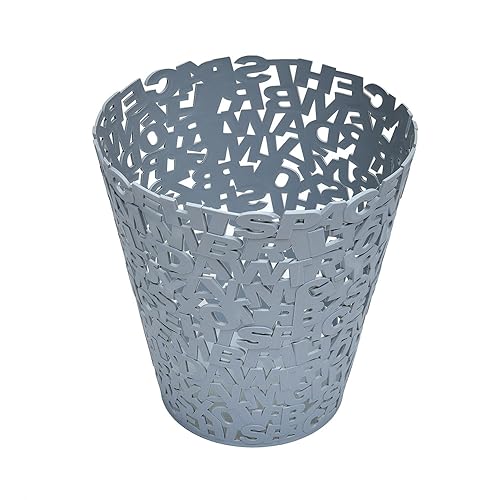 Image of Nilkamal Round Garbage Dustbin|Ideal For Bathroom, Kitchen, Office, Bedroom|Set Includes 1 Dustbin | Size - 11.5 Ltr | Grey