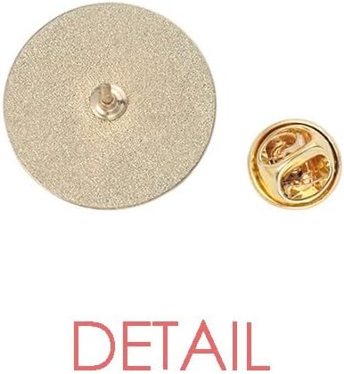 Watercolor Street Man Rock Music Painting Round Metal Golden Pin Brooch Clip image 3
