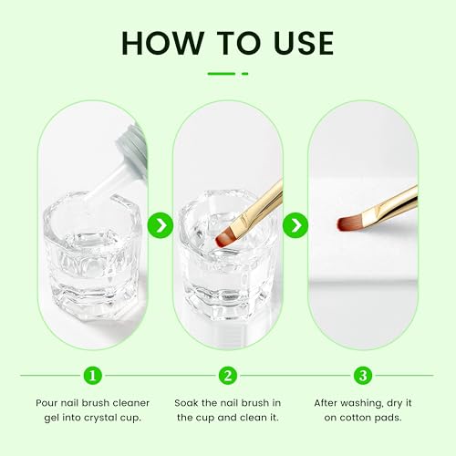 Image of Nail Brush Cleaner 120ml Acrylic Nail Brush Cleaner kit for Efficient Nail Art Brush Cleaning Quick Gel Removal Suitable for Professional and Home