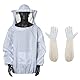 Imkeranzug mit Handschuhen Imkerhandschuhe aus Ziegenleder Imkerjacke mit Schleier Imkerjacke mit Hut Imker Schutzhandschuhe mit Langen Ärmeln Imker Handschuhe Herren Damen Stichfeste Imkereibedarf