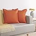 Blumtal Federe Cuscini Divano in Ciniglia, Copricuscini Divano, Federe Cuscino Divano, 2 Pezzi, 60 x 60cm, Arancione