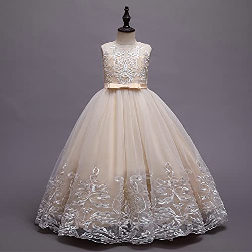 MYRISAM Flower Girls Tulle Applique Lace Dress Birthday Party Prom Fall Wedding Bridesmaids Princess Evening Ball Maxi Gown2