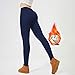 BreezeActive Fleece Lined Leggings Women Tummy Control High Waisted Workout Winter Warm Soft Yoga Pants (US, Alpha, XX-Large, Regular, Regular, Dark Blue)
