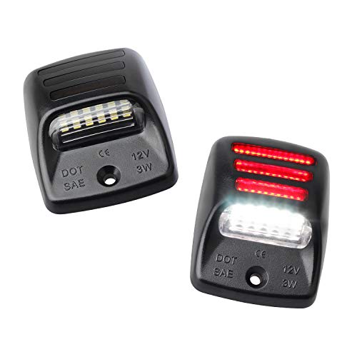 Image of LED License Plate Lights with Red OLED Neon Tube Compatible with Tacoma 2005 to 2015, Tundra 2000 to 2013