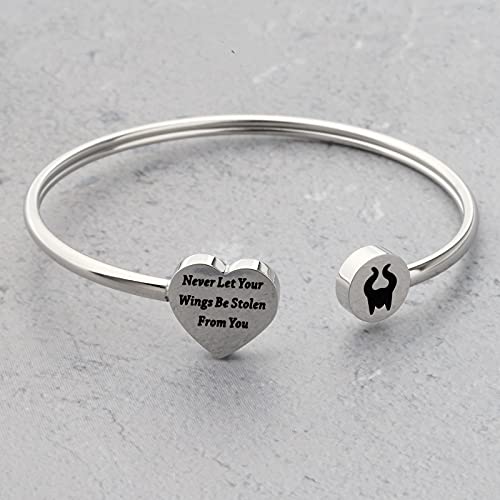 TGBJE Witch Bangle Gift Never Let Your Wings Be Stole from You Witch Fan Gift Villains The Evil Queen Gifts Witch Jewelry4