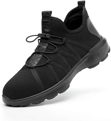 Zccviloob Steel Toe Work Safety Shoes Mens Womens Lightweight Breathable Puncture Proof Shoe