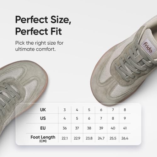 Image of Frido Active Casual Sneakers for Women | Stylish Everyday Sneakers with Breathable Mesh, Lycra-Lined Collar, Cushioned Footbed & Zero-Drop Sole for Travel, Night Outs