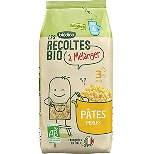 Blédina - Les récoltes bio à mélanger - Les Pâtes Perles Bio pour bébé - Pack de 6 x 290g - dès 6 mois