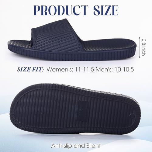 Image of Shyyween 6 Pack Non Slip Shower Slides Lightweight Bath Slippers for Women & Men Pool Sandals for Home Hotel Gym Spa Pool