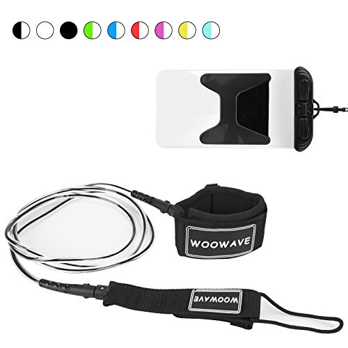 WOOWAVE Surfboard Leash Premium Surf Leash SUP Leg Rope Straight 6/7/8/9 feet