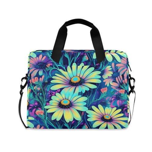 Maletín bandolera floral para laptop 13-16 in