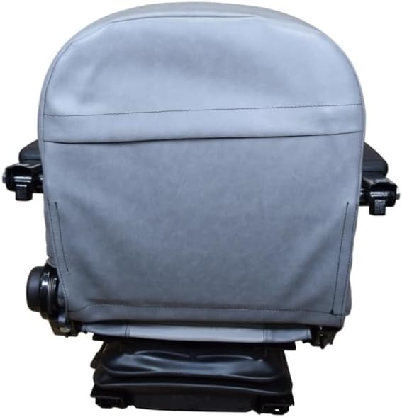 Skid Steer Replacement Seat w/Suspension & Armrests; Compatible with Case 465, 1530, 1830, 1835, 1835B, 1835C, 1838, 1840, 1845, 1845B, 1845C, 1845S, SR130, SR150; OEM Style Gray; SU-201111DGLG-C2