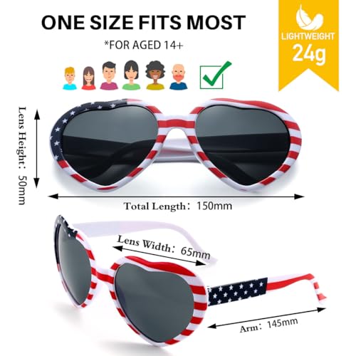 American Flag Sunglasses Bulk Patriot July 4th party favors Independence Day Party Supplies10 Pack2