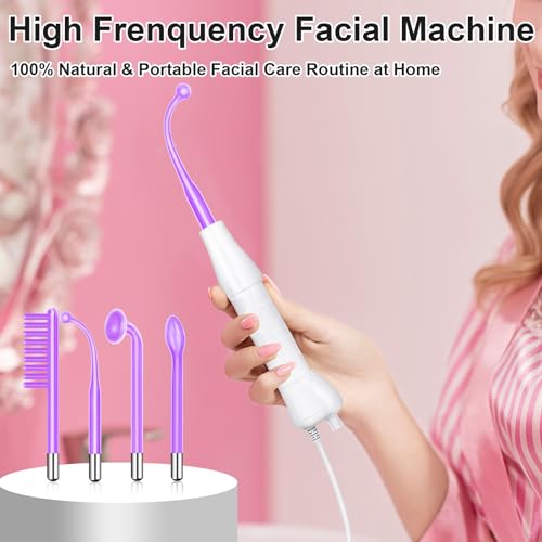 Yofuly High F-requency Face Wand with 4 Violet Beauty Stabs, Portable High F-requency Facial Machine - Image 3
