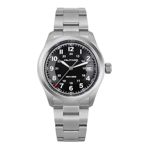 Image of TACTICAL FROG Militado ML08 Field Watch Japanese Sweep VH31 / 515 Movt with Calendar, Men's Military Watch Sapphire Crystal 10 ATM Waterproof Analog Watches for Men