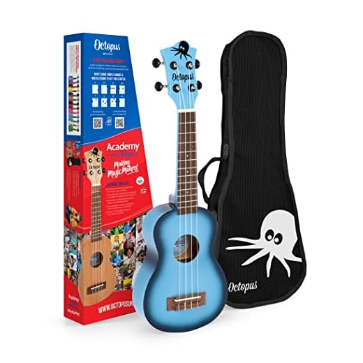 Octopus UK205-LBB - Ukelele soprano en color ráfaga azul claro
