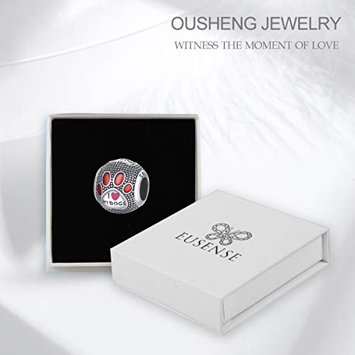 Abalorio pata de perro en plata 925 compatible con pulsera Pandora europea original 7