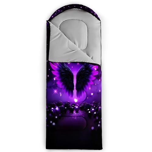 Image of QOOMO Ball Flower Camping Sleeping Bags,3 Season Warm & Cool Weather,Lightweight,Waterproof Sleeping Bags for Adults & Kids,Traveling,and Outdoors,Camping Gear Equipment