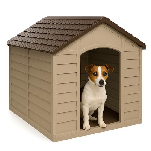 Crisalide® - PawsPalace Cuccia Per Animali, 2 Dimensioni, Facile Da Lavare, In Resina PVC, Facile Da Assemblare, Super Resistenze, Taglia Medio/Grande, Cuccia per Esterni (Media)