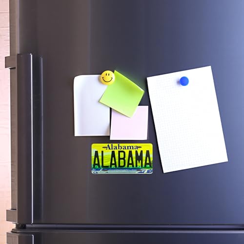 Imán Mini Placa Alabama 4.5x8.9 cm decoración magnética miniatura 3