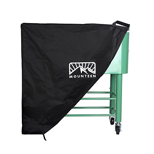 Mounteen Cooler Cart Cover Universal Heavy Duty Waterproof UV Resistant Perfect for Patio and Rolling Cooler, Suitable for 80QT Cooler Cart, Black