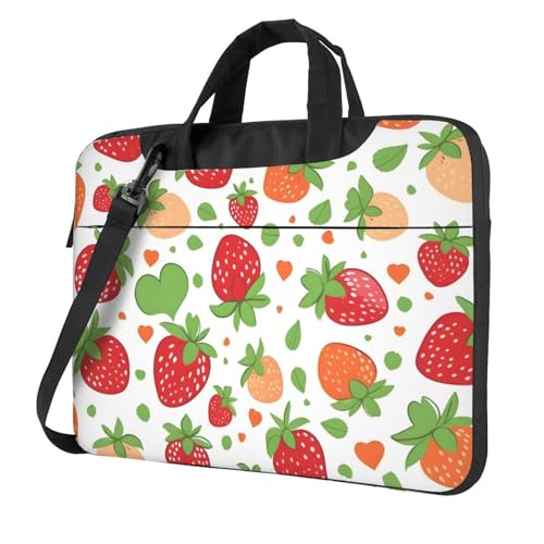 Maletín para laptop portátil diseño fresa 14 pulgadas miniatura 1