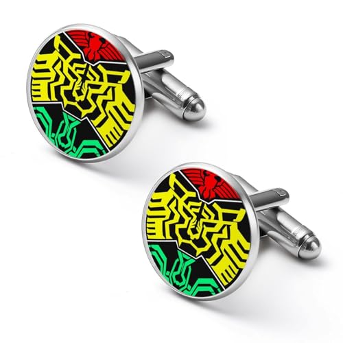 1ペア カフスボタン 仮面ライダーオーズ ラウンド型 CUFFLINK スーツ用 シャツアクセサリー メンズ フォーマル ビジネス プレゼント 紳士用 シルバー 合金 アンティーク風 おしゃれ ギフト