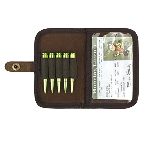 TOURBON Canvas Rifle Ammo Pouch Cartridge Wallet Hunting License Holder