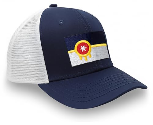 Image of International Tie City Hat for Men and Women, Adjustable Snapback Trucker Baseball Cap with Embroidered Patch