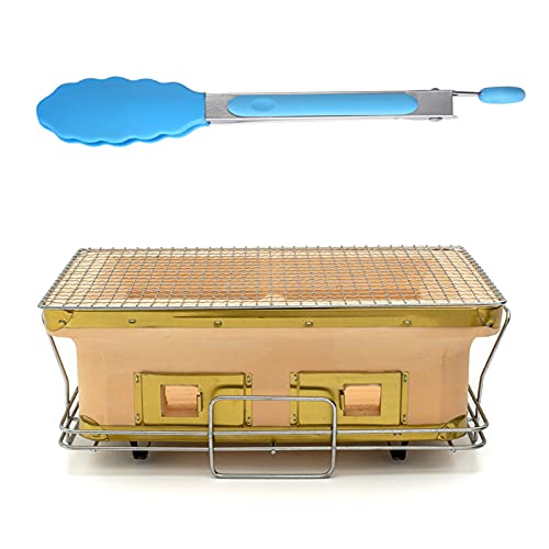 Barbacoa japonesa portátil Yakitori con doble mango Recular Ceic, ideal para asar al aire libre y cocinar Hibachi