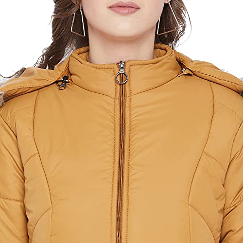 Image of VERO AMORE Women's Black winter wear full sleeve solid parka Jacket-2072A