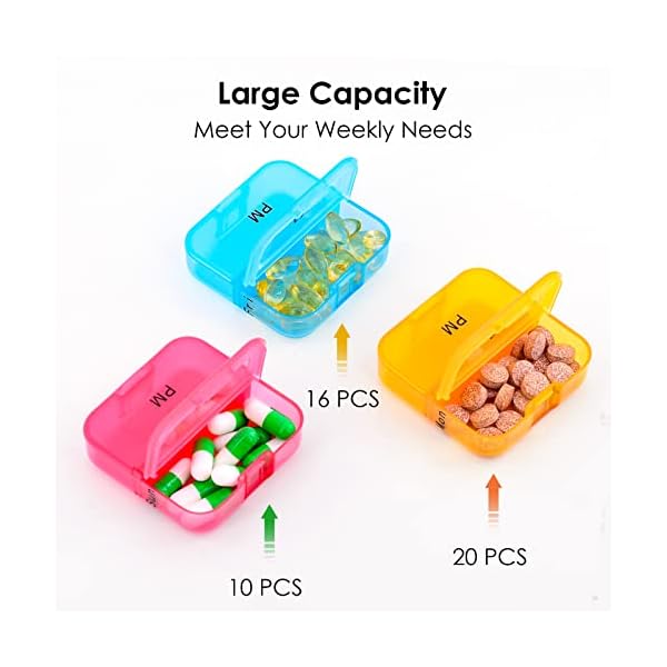 Pill Box Organiser 7 Day One Time a Day Pill Dispenser Storage Case for Medication – Bild 4
