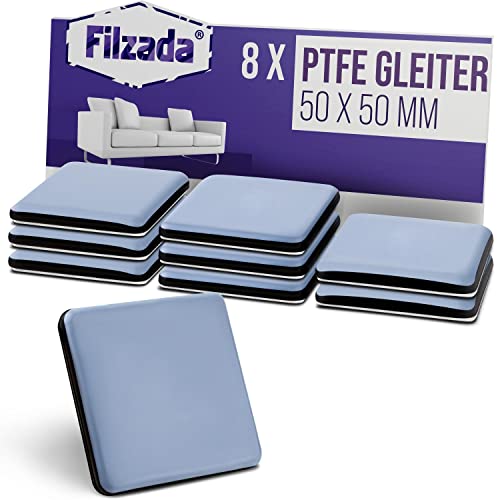 Filzada® 8X Teflongleiter Selbstklebend - 50 x 50...