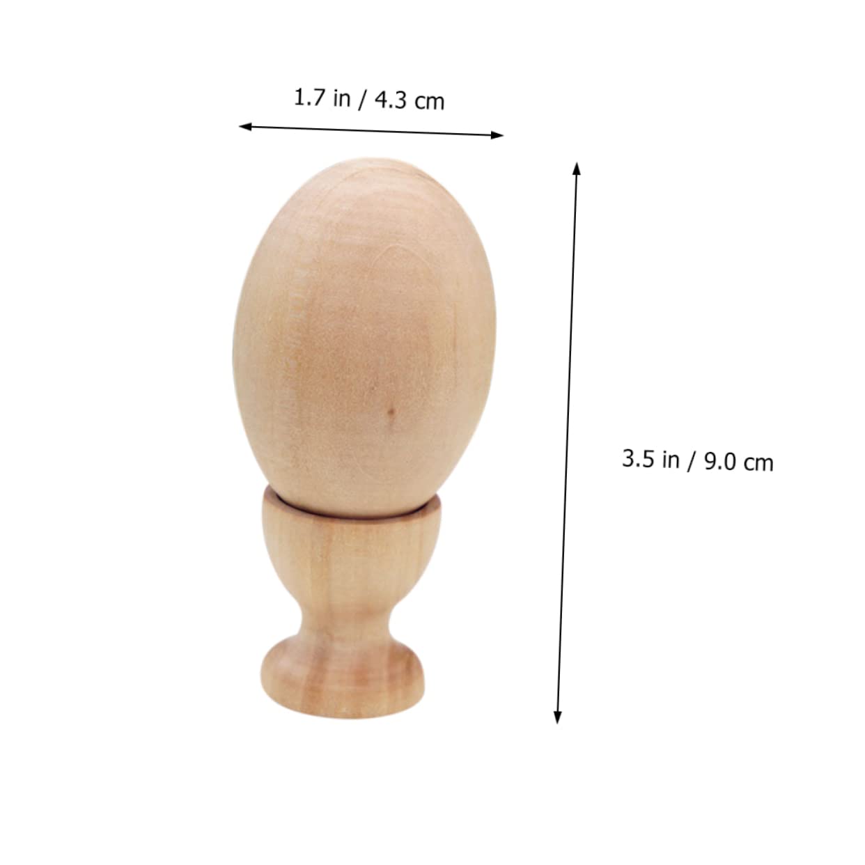 Toyvian 16sets Uova Di Legno Per Decorazioni Pasquali Kit Con Supporti Uova Simulazione Per Attività Creative e Decorazioni Di Halloween e Natale