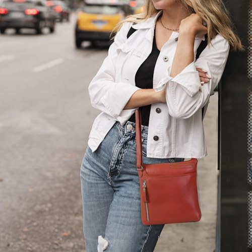 Image of Leather Crossbody Bags for Women - Ladies Sling Handbags - Medium Cross body Purses Handbags - Purses For Women