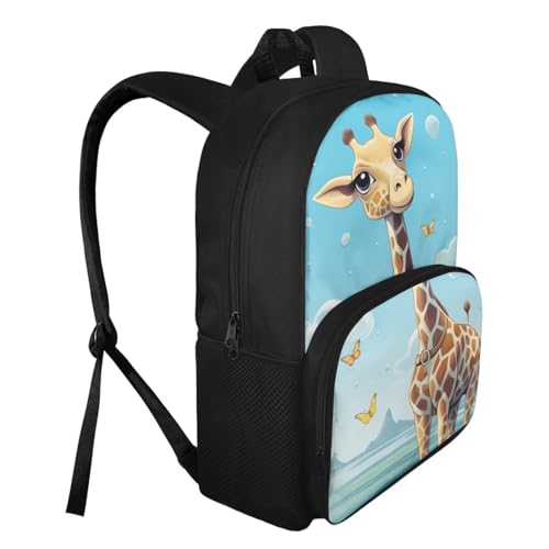 YEXIATODO Giraffe School Bag for Boys 8-12 Teenage Girls Water Resistant Portable School Backpack Shoulder Bag Kids' Backpacks Suitable for Various Occasions Such As Traveling Shopping2
