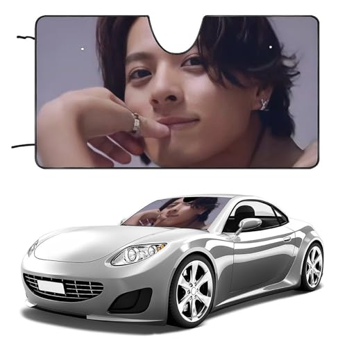 for 平野紫耀 サンシェード 車 車用サンシェード フロント 712 車用サンシェード かわいい 遮光 断熱 暑さ対策 簡単着脱 便利な収納 プライバシー保護 車中泊 仮眠 車 フロントカバー 車用品 吸盤2個付