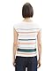 TOM TAILOR Damen Pullunder mit Multicolor-Streifen, 34855 - Green Orange Multicolor Stripe, M