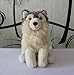 Wishtoy Simpatico Peluche Siberian Husky Doll, Simulazione Cane Siberian Husky Farcito, Regali di Compleanno per Bambini 23 Cm