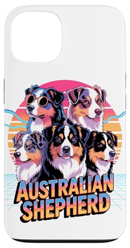 90s Vintage Australian Shepherd Aussie Dog Carcasa para iPhone 13