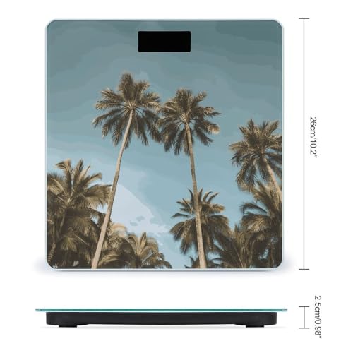 Báscula digital para baño con vidrio templado y pantalla LED miniatura 2