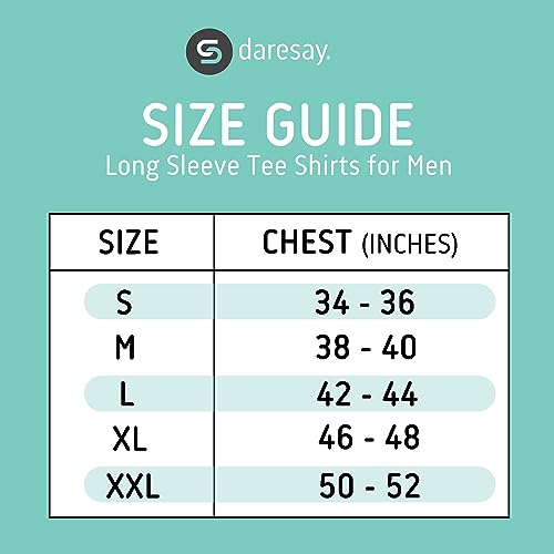 Daresay Long Sleeve Tee Shirts For Men- Athletic Dry Fit Cooling Long Sleeve Shirts For Men With Uv Ray Protection, 4-Pack. #TOP5