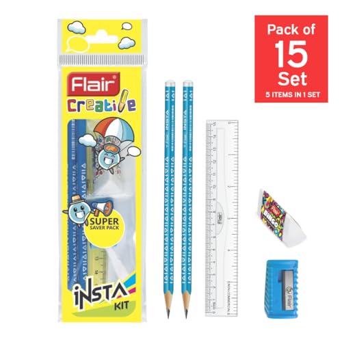 Image of Flair Creative Series Insta Smart Kit | Combination Smart Kit for Your Creative Need | Attractive Stationery Kit | Stationery Kit Ideal for Gifting | Pack of 15