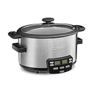 Cuisinart MSC-400 3-In-1 Cook Central 4-Quart Multi-Cooker: Slow Cooker, Brown/Saute, Steamer, Silver Cuisinart MSC 400 3 In 1 Cook Central 4 Quart Multi Cooker Slow Cooker BrownSaute Steamer Silver