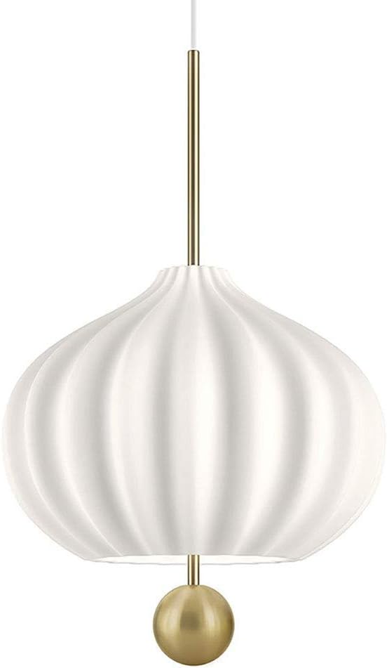 Nordic Modern Pendant Light Fixture Copper Chandelier 3 Lights E27 Ceiling Light Fixture for Kitchen Island Bedroom Hallway Bar Living Room,White,32X46Cm(13X18Inch)