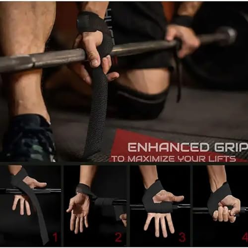 GoodTool Lifting Wrist Straps Gym Wristbands for Weightlifting Pull Ups and Strength Training 2Pcs
