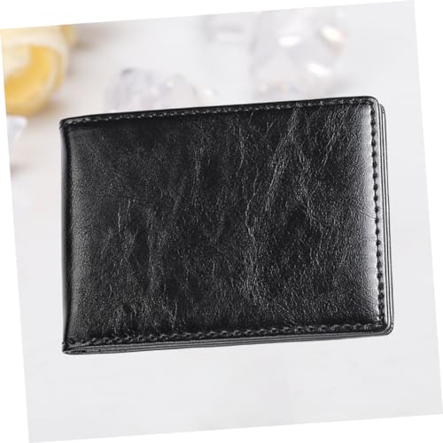 Elegant Black Simple Wallet Motor Vehicle Driver's License Holder Sturdy Leather Case Pockets4